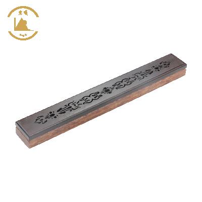 China HongShun factory direct incense box black rosewood incense stick holder wood rosewood with fire cotton for sale