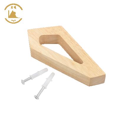 China Vintage Solid Wood Wall Mounted Creative Style Coat Hanger Hat Hook Customized Factory Direct Wooden Coat Hook for sale