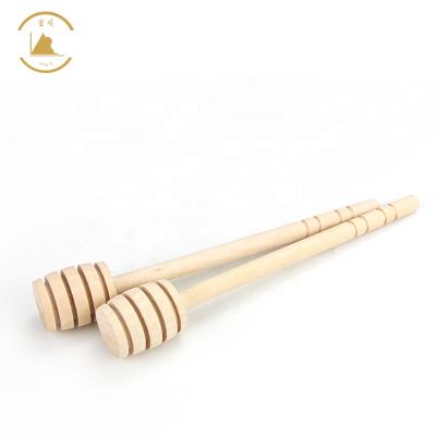 China Wood Viable Honey Spoon Dipper Sticks Server for Honey Jar Dispense Drizzle Honey Shaker for sale