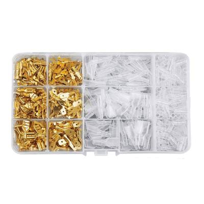 China 360pcs Excavator Automotive Terminal Set, 2.8/4.8/6.3 Male and Female Brass Electrical Wire Connector Terminal and Sleeving Kit for sale