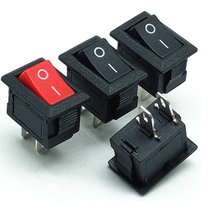 China 2 pin 250v 3a spst boat plastic switch panel on single pole MINI Rocker Switch 15*10mm for sale