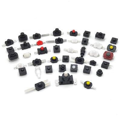 China KAN-28 Flashlight Switch 1.5A 250V 18*12mm Self Locking Type Push Button Switch Small Patch KAN-28 Switches 2P-ON-OFF for sale