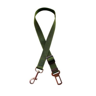 China Padded Adjustable Pet Cat Dog Car Seat Belt Pet Restraint Travel Clip Car Safety Harness 38-62cm for sale