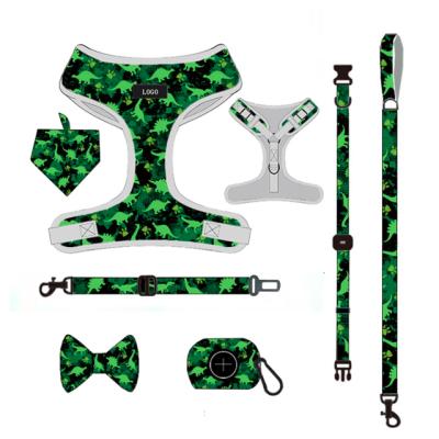 China Easy to wear padded premium and detachable fabric pet harness for sale