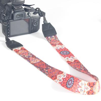 China Eco-friendly Custom Custom DSLR Fashion Adjustable Shoulder Neck Polyester Camera Strap for sale