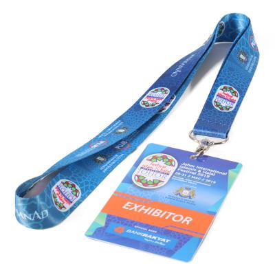 China Promotional Gift Custom Colorful Bungee Sublimation Heat Press Machine Lanyard Security Guard Lanyards With Card Holder for sale