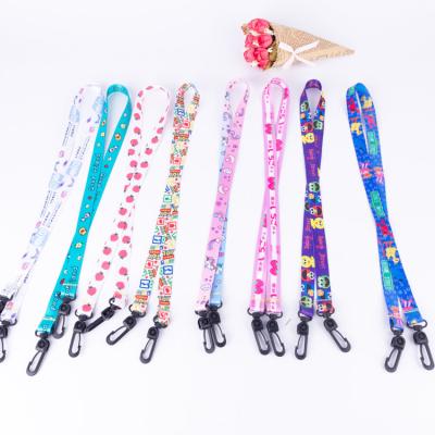 China Fashion Gift Kids Face Lanyard Sublimation Adult Adjustable Face Anti-lost Print Lanyard Rope Neck Masking Glasses Tie Lanyards for sale