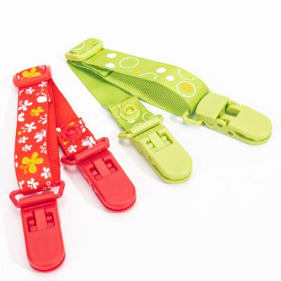 China Customized Eco-friendly Personalized Colorful Baby Pacifier Holder Plastic Lanyard for sale