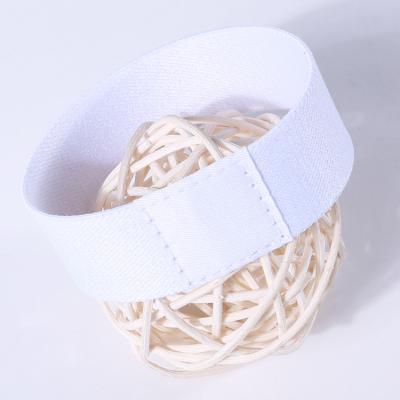 China Fashionable Cheap Custom High Quality Blank White Elastic Wristbands Wristbands for sale