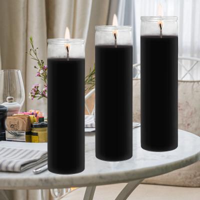 China Amazon Hot Wholesale Large Glass Jar Candle of 19.2Oz-3Packs Black Soy Wax Candle Custom Candle Set Te koop