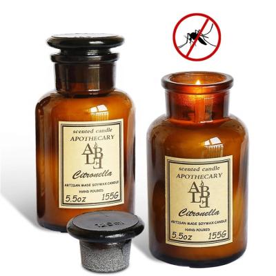 中国 Retro Kraft Paper Glass Reagent Bottle Aromatherapy Candles 2-piece Set of Soybean Wax Smokeless Candles 販売のため