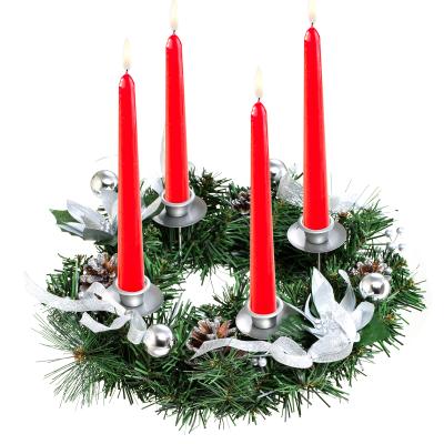 China Various styles and colors of Christmas decorations Candle Holder Wreath Te koop