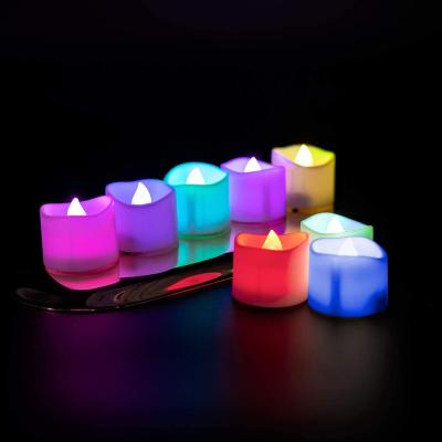 China candle led Flameless smokeless Colorful Tea Light Flickering battery electronic candle led for sale