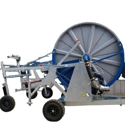 China 2022 galavzation hot goods Irrigator Hose Reel Irrigation Sprinkler Agricultural Displacement Machine for Russia for sale