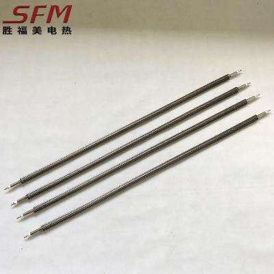 China Heat Up Fast Straight Type 220V 5KW Electric Finned Strip Heater Fin Tube Air Heater Tubular SFM Heating Element for sale