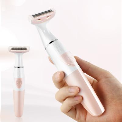 China Car Dry Battery Lady Shaver Full Body Epilator Hair Removal Device Women's Electric Shaver Shaving for sale