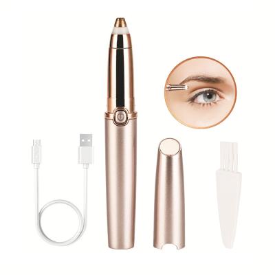 China Car USB Rechargeable Mini Hair Removal Eyebrow Shaver Women Electric Painless Lady Eyebrow Trimmer for sale