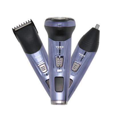 China Triple Blade 3 in 1 Rechargeable Electric Shaver Men Shaving Machine Nose Trimmer Barbeador 3D Beard Razor Razor for sale