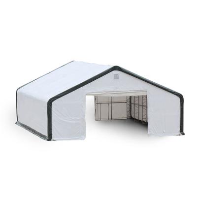 China Easy Assemble 40Ft x 60Ft Prefab Full Span Steel Structure Building Double Truss Shelter for sale