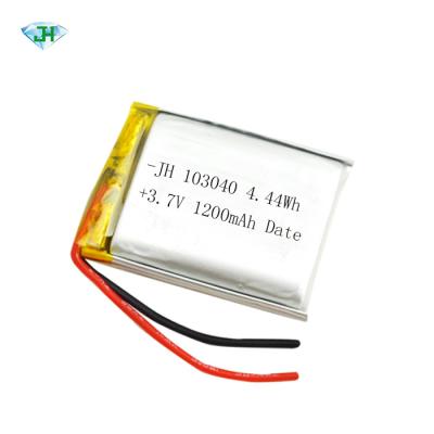 China Toys best price 1200mah lithium polymer battery 3.7v lipo 103040 battery for wireless dc device for sale