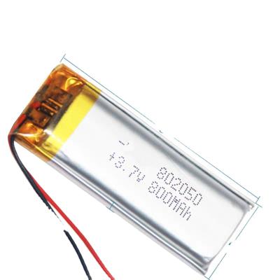 China Consumer electronics factory batteries 800mah lithium polymer 3.7v lipo 802050 rechargeable battery with mole_x connector for consumer electronics for sale