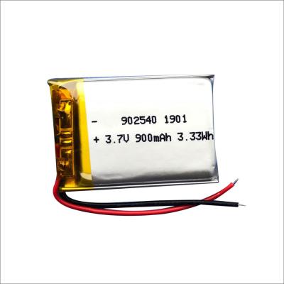 China Consumer electronics small rechargeable 902538 lithium polymer 3.7v lipo 902538 battery 932538 with JST connector for consumer electronics for sale