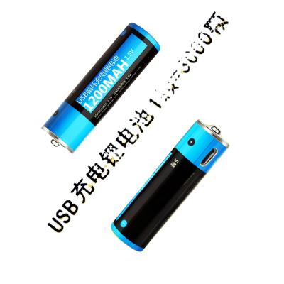 China New Lithium Polymer Consumer Electronics Battery 1.5V AA AAA Rechargeable 1200mah Battery With USB Interface And High Cycles for sale