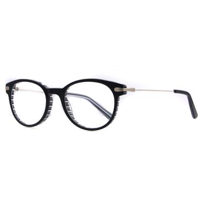 China Hot Sale High End Round Eyewear Vogue Eyeglasses Frame Optical Glasses Round Optical Like Acetate Ladies Glasses for sale