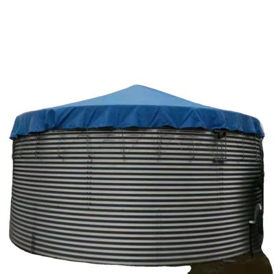 China Storage 30m3 To 3000m3 Corrugated Rain Water Tank Tank Water Tanks For Fish Farming for sale