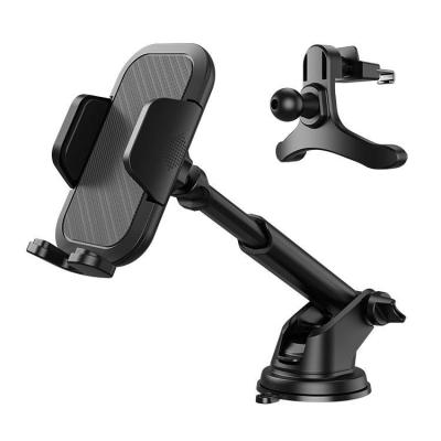 China Hot Selling Adjustable 360 ​​Degree Mount Air Vent Dash Mount Flexible Flexible Rotating Mobile Phone Holder For Car for sale