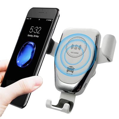 China 360 Universal Automatic Auto Quick Charger Stand 10W Qi Car Phone Holder Charging Wireless Charger for sale