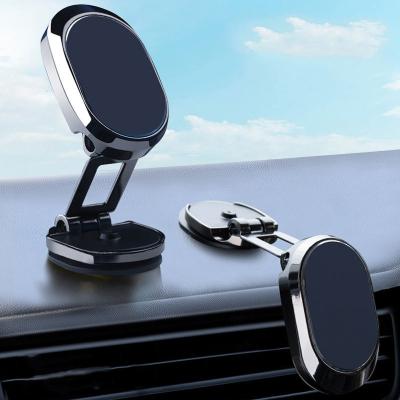 China Universal Adjustable Magnetic Height Adjustable Mobile Phone Holder Multi-angle Rotation Folding Bracket Phone Car Magnet Air Vent Mount for sale