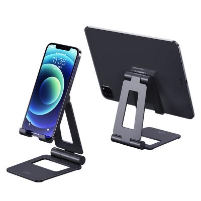 China Adjustable Mobile Phone Stands For 4-13 Inch Metal Aluminum Phone Holder Tablet Adjustable Foldable Phone Desk Holder for sale