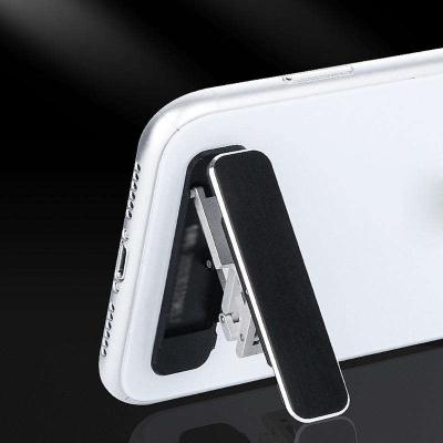 China Mini Foldable Mobile Phone Kickstand Adjustable Phone Holder Aluminum Alloy Mobile Phone Stand Foldable Invisible Stand for sale