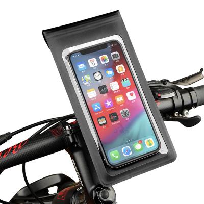 China Hot Selling Adjustable Waterproof Phone Mount Bicycle Phone Holder 360 Degree Rotation Adjustable Bike Motorcycle Phone Waterproof Bag for sale