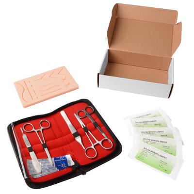 China Compound Silicone Material For Suture Medical Surgical Practice With Wounds Precut Silicone 3 Layer Suture Practice Kit for sale