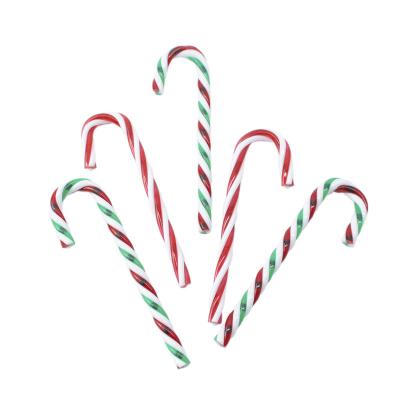 China 6pcs Cute Christmas Tree Hanging Decorative Plastic Candy Cane Ornament for sale