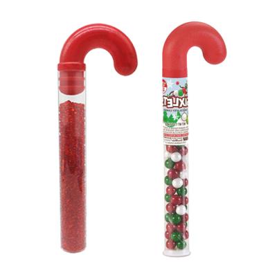 China Christmas Atmosphere In Stock Fast Delivery 40mm Clear Plastic Candy Cane Clear Tube for sale