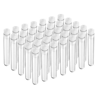 China PS 12x100mm Plastic Clear 8ml Plastic Test Tubes With Caps for sale