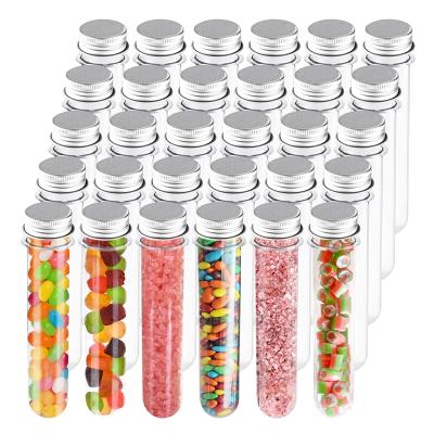 China Recyclable Plastic Test Tubes With Screw Tops For Gumball Candy Storage Bath Salt Vials Plant Propagation for sale