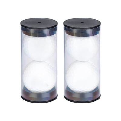 China Clear PVC PC Round Promotional Golf Ball Packaging Tube Golf Ball Tube Package for sale