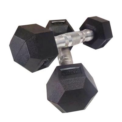 China Durable Rubber Coated Hex Dumbbell for sale