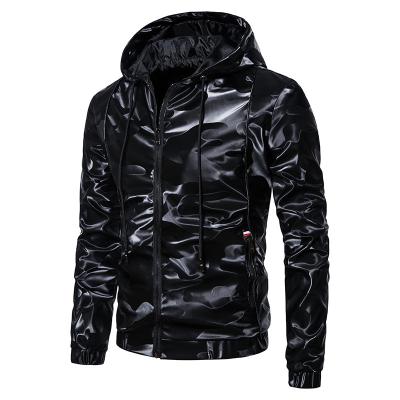 China Custom High Quality Casual Waterproof Men QUICK DRY Hooded Coat Camouflage Leather Jacket Men for sale