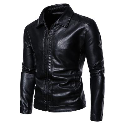 China New Design Black Leather Jacket Custom Made Waterproof Mens Leather Jacket For Men for sale