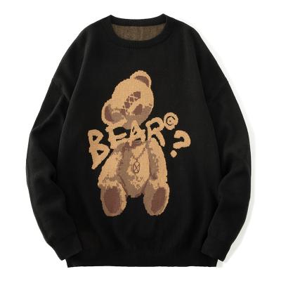 China Wholesale Bear Pattern Originality Factory Price Oversized Anti-wrinkle Men's Sweater for sale