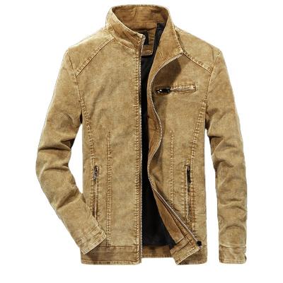 China QUICK DRY cowboy add plush fall and trend winter men's jackets and coats new thickened standing collar casual windproof men's jackets for sale