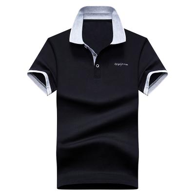 China Anti-Wrinkle Summer Solid Color Polo T Shirt With Cotton Custom Men's Sleeve Polo Shirts Logo Polo Shirts for sale