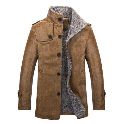 China Hot sale men's winter QUICK DRY plus fur integrated leather jacket European and American retro fashion motorcycle leather jacket men for sale