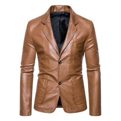 China QUICK DRY Sheer Motorcycle Jacket Blazer Leather Jacket Men's Black Leather Jacket For Men for sale