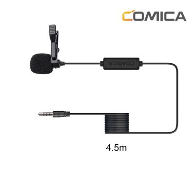 China Lavalier Microphone COMICA CVM-V01SP (4.5m) Portable Detachable Condenser Lavalier Omnidirectional Microphone for TRRS Smartphone for sale